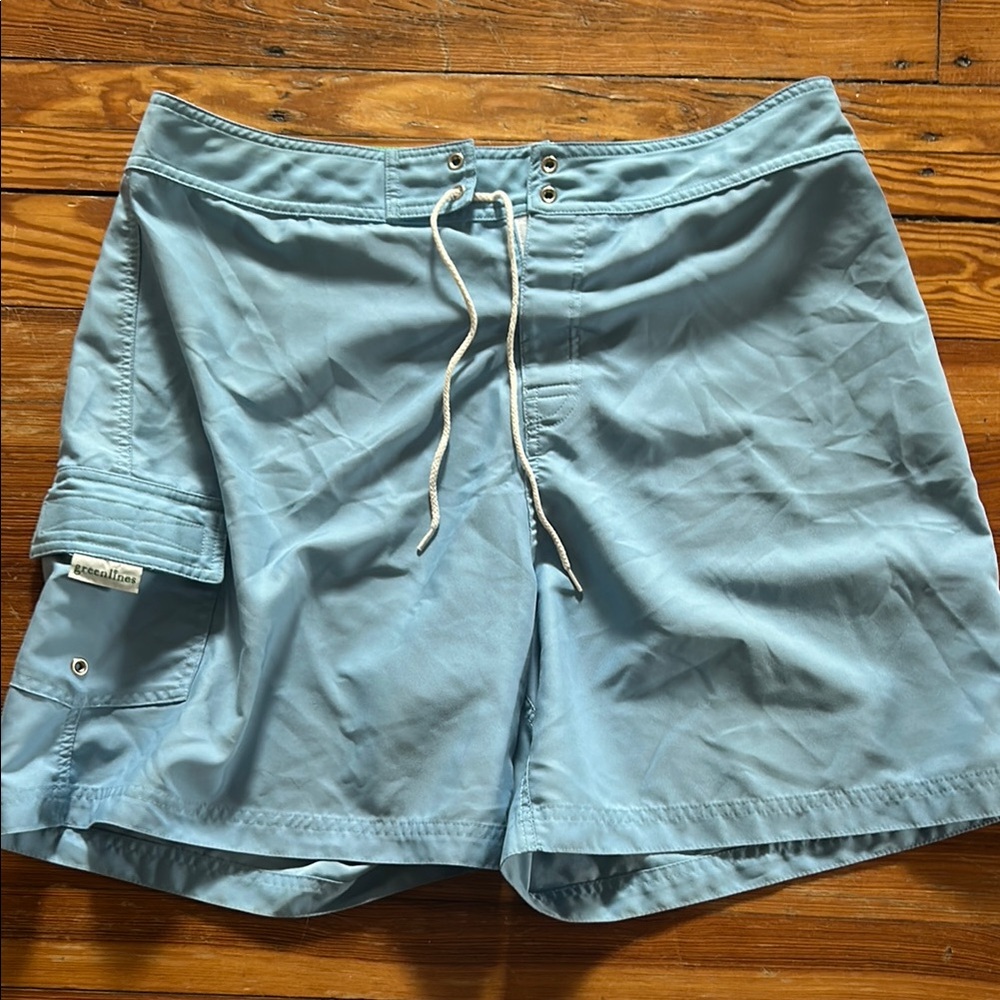 Blue Quick-Dry Board Shorts Relaxed Fit